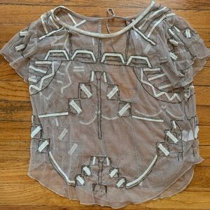 Free People Embroidered Blouse